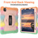 iPad Air 2020 / 2022 10.9 Silicone Hybrid PC Shockproof Tablet Case with Shoulder Strap - Colorful Gold