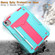 iPad Air 2022 / 2020 10.9 / iPad Pro 11 T-shaped Bracket Contrast Color Shockproof PC + Silicone Protective Case - Mint Green+Rose Red