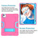 iPad Air 2022 / 2020 10.9 Contrast Color Robot Shockproof Silicon + PC Protective Case with Holder & Pen Slot - Rose Red + Blue