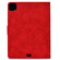iPad Air 2022 10.9 Cowhide Texture Leather Smart Tablet Case - Red