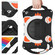 Cute Cat King Kids Shockproof Silicone Tablet Case with Holder & Shoulder Strap & Handle iPad 10.2 2021 / 2020 / 2019 / Pro 10.5 / Air 10.5 - Black Orange