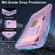 iPad 10.2 1021 / 10.5 2019 Big Holder Silicone Hydric PC Tablet Case with Shoulder Strap - Purple Rose Gold