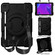 iPad 10.2 2019/10.2 2020/10.2 2021 Silicone + PC Full Body Protection Tablet Case With Holder & Strap - Black