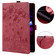 iPad 10.2 2021 / 10.5 2019 Cartoon Sakura Cat Embossed Smart Leather Tablet Case - Red