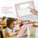 iPad 10.2 2021 / 2020 / 2019 3-Layer Protection Screen Frame + PC + Silicone Shockproof Combination Case with Holder - Cherry Blossoms Pink