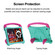 iPad 10.2 2021 / 2020 / 2019 Boxing Series Kickstand EVA Shockproof Tablet Case with Shoulder Strap - Mint Rose Red