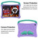 iPad 10.2 2021 / 2020 / 2019 Boxing Series Kickstand EVA Shockproof Tablet Case with Shoulder Strap - Purple Mint