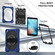 iPad 10.2 2021 / 2020 / 2019 Contrast Color Robot Silicone Hybrid PC Tablet Case - Navy Black