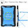 iPad 10.2 2021 / 2020 / 2019 Contrast Color Shockproof Robot Silicone + PC Case with Wristband Holder - Black + Blue