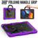 iPad 10.2 2021 / 2020 / 2019 Silicone + PC Tablet Case with Shoulder Strap - Purple+Black