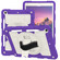 iPad 10.2 2021 / 2020 / 2019 Silicone Hybrid PC Shockproof Tablet Case with Shoulder Strap - Catharanthus Roseus