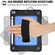 iPad 10.2 Contrast Color Silicone + PC Combination Case with Holder - Black + Blue