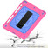 iPad 10.2 Contrast Color Silicone + PC Combination Case with Holder - Rose Red + Blue