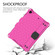 iPad 10.2 Honeycomb Design EVA + PC Four Corner Shockproof Protective Case with Straps - RoseRed+Black