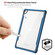 iPad 10.2 iPAKY Thunder Series Aluminum Frame + TPU Bumper + Clear PC Shockproof Case - Blue