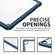 iPad 10.2 iPAKY Thunder Series Aluminum Frame + TPU Bumper + Clear PC Shockproof Case - Blue