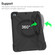 iPad 10.2 PC + Silicone Shockproof Combination Case with 360 Degree Rotating Holder & Handle - Black