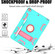 iPad 10.2 Shockproof PC + Silicone Protective Case with Holder & Pen Slot - Mint Green + Rose Red