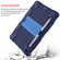 iPad 10.2 Shockproof Two-Color Silicone Protection Case with Holder & Pen Slot - Dark Blue+Blue
