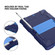 iPad 10.2 Shockproof Two-Color Silicone Protection Case with Holder & Pen Slot - Dark Blue+Blue