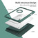 iPad Pro 10.2 2021/2020/2019 Acrylic 360 Rotation Detachable Leather Tablet Case - Deep Green