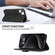 iPhone 17 Pro Max ABEEL Color Block Magnetic RFID Leather Phone Case - Black-Green