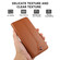 iPhone 17 Pro Max ABEEL Delicate Texture Splicing RFID Leather Phone Case - Brown