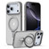 iPhone 17 Pro Max Airbag MagSafe Shockproof Frosted Phone Case with Fold Holder - Grey