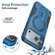 iPhone 17 Pro Max Armor Magsafe Holder PC Hybrid TPU Phone Case - Dark Blue