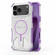 iPhone 17 Pro Max BIBERCAS Transparent Color Series MagSafe Air Bag Shockproof Phone Case - Purple