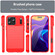 iPhone 17 Pro Max Brushed Texture Carbon Fiber TPU Phone Case - Red