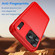 iPhone 17 Pro Max Brushed Texture Carbon Fiber TPU Phone Case - Red