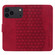 iPhone 17 Pro Max Business Diamond Buckle Leather Phone Case with Lanyard - Wine Red