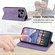 iPhone 17 Pro Max Business Solid Color Magnetic RFID Leather Phone Case - Purple