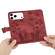 iPhone 17 Pro Max Butterfly Cat Embossing Flip Leather Phone Case - Red