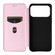 iPhone 17 Pro Max Carbon Fiber Texture Flip Leather Phone Case - Pink