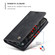 iPhone 17 Pro Max CaseMe 013 Multifunctional Horizontal Flip Leather Phone Case - Black