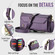 iPhone 17 Pro Max CaseMe C36 Card Slots Zipper Wallet RFID Anti-theft Leather Phone Case - Purple