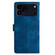 iPhone 17 Pro Max Cherry Blossom Butterfly Skin Feel Embossed PU Phone Case - Blue
