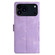 iPhone 17 Pro Max Cherry Blossom Butterfly Skin Feel Embossed PU Phone Case - Purple