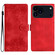 iPhone 17 Pro Max Cherry Blossom Butterfly Skin Feel Embossed PU Phone Case - Red