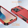 iPhone 17 Pro Max Commuter Shockproof TPU + PC Phone Case - Red+Black