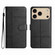 iPhone 17 Pro Max Cowhide Texture Stitching Leather Phone Case - Black