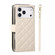 iPhone 17 Pro Max Crossbody Rhombic Zipper Tower Buckle Leather Phone Case with Lanyard - Beige