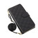 iPhone 17 Pro Max Crossbody Rhombic Zipper Tower Buckle Leather Phone Case with Lanyard - Black
