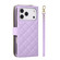 iPhone 17 Pro Max Crossbody Rhombic Zipper Tower Buckle Leather Phone Case with Lanyard - Purple