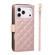 iPhone 17 Pro Max Crossbody Rhombic Zipper Tower Buckle Leather Phone Case with Lanyard - Rose Gold