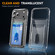 iPhone 17 Pro Max Crystal Clear Card Slot PC Hybrid TPU Phone Case - Transparent