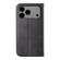 iPhone 17 Pro Max Cubic Grid Calf Texture Magnetic Leather Phone Case - Black