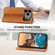 iPhone 17 Pro Max Cubic Grid Calf Texture Magnetic Leather Phone Case - Brown